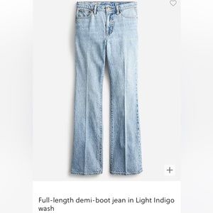 J.Crew Full-length demi-boot jean in Light Indigo wash, size 32